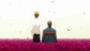 My master is always alone in the flower garden