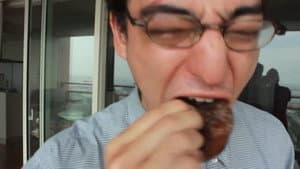 MAN EATS RAW SQUID AND PUKE (BATSU GAME)
