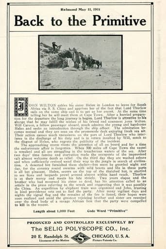 Back to the Primitive (1911) poster