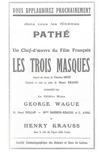 Les Trois masques (1921) poster