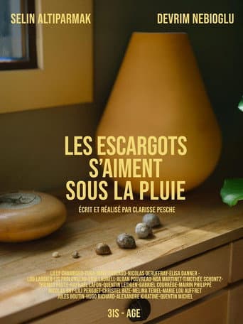 Snails love each other under the rain poster