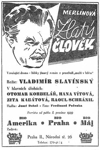 Zlatý člověk (1939) poster