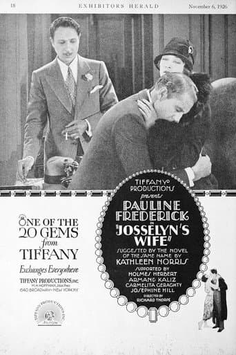 Josselyn's Wife (1926) poster