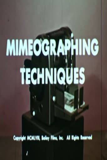 Mimeographing Techniques (1958) poster
