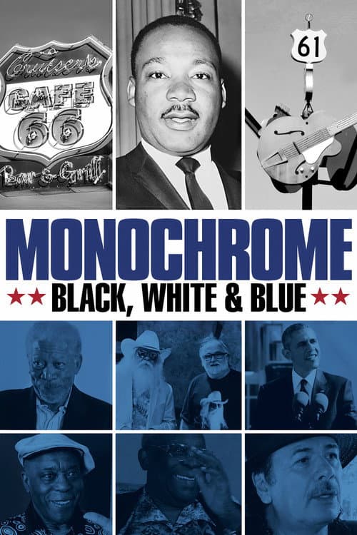 Monochrome: Black, White & Blue poster