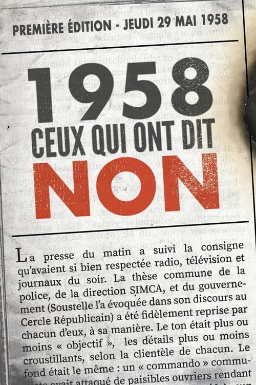 1958: Those Who Said No (2018) poster