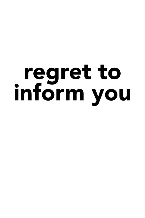 Regret to Inform You poster