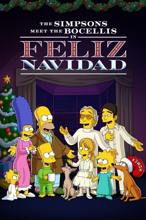 The Simpsons Meet the Bocellis in "Feliz Navidad" (2022) poster