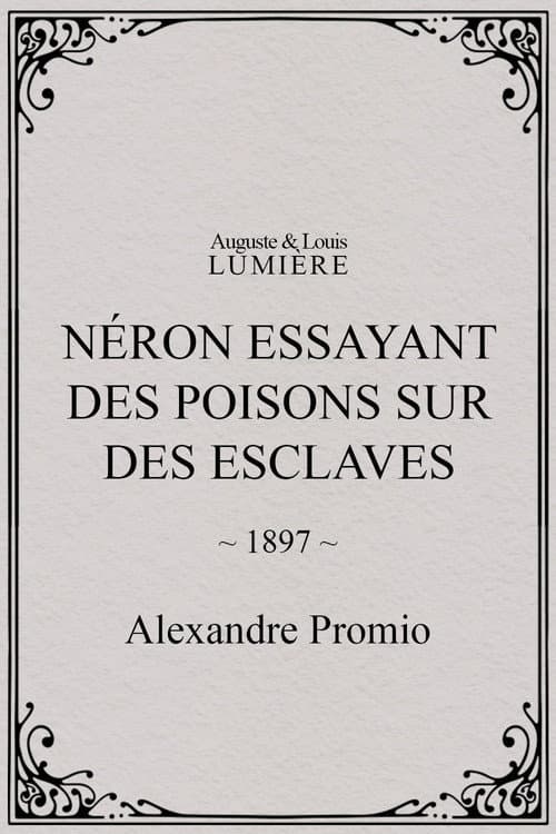 Néron essayant des poisons sur des esclaves (1898) poster