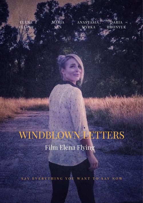 Windblown letters poster