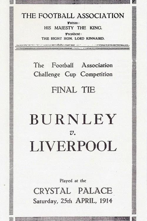 Cup Tie Final: Liverpool v Burnley 1914 poster