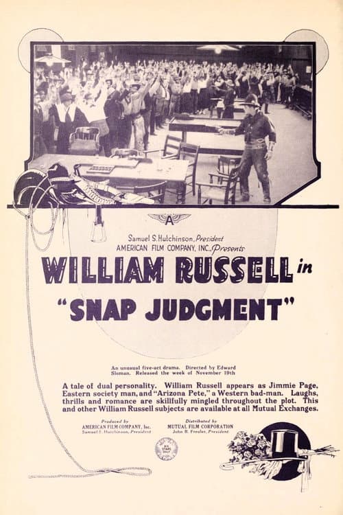 Snap Judgment (1917) poster