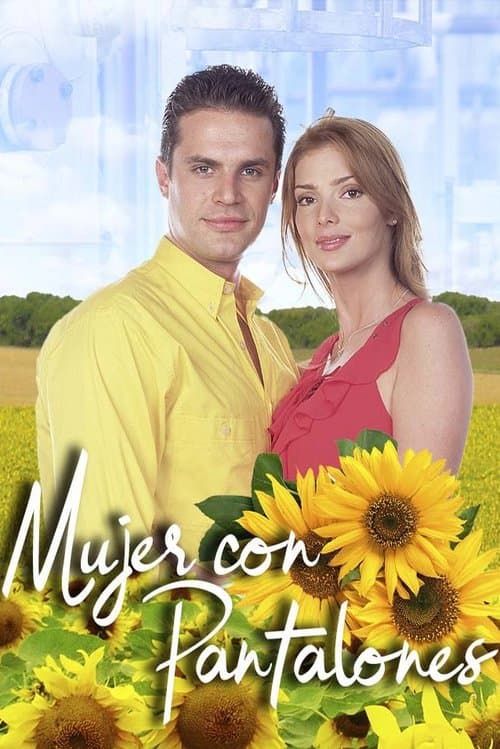 Mujer con pantalones poster