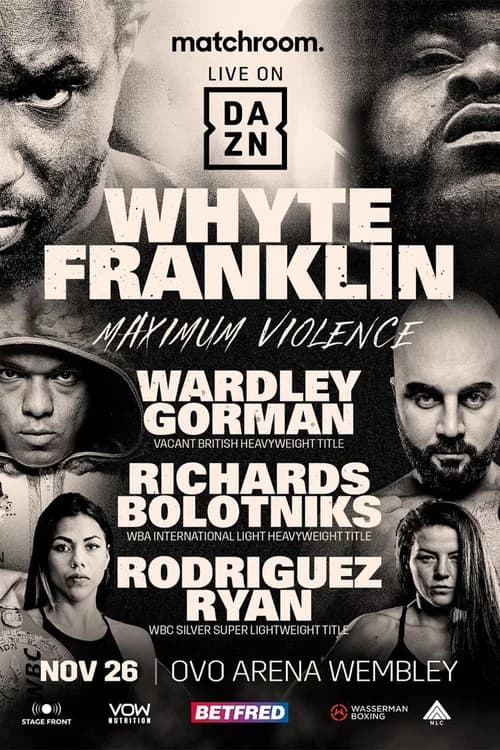 Dillian Whyte vs. Jermaine Franklin poster