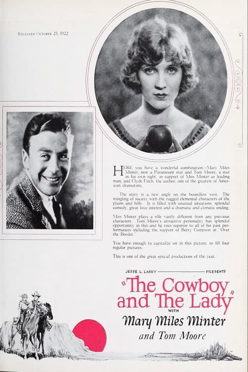 The Cowboy and the Lady (1922) poster