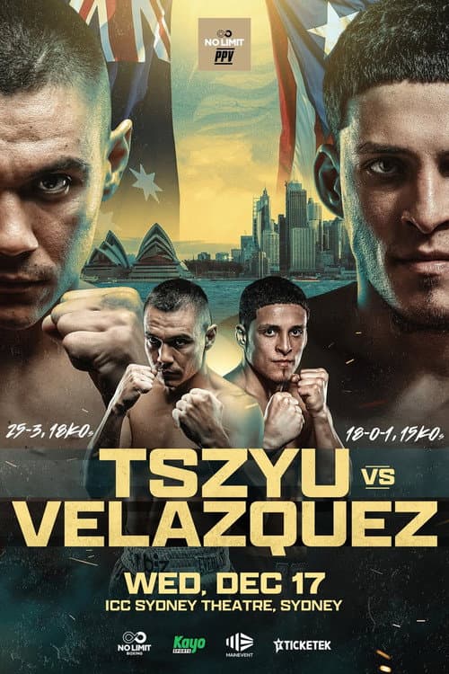 Tim Tszyu vs. Anthony Velazquez poster