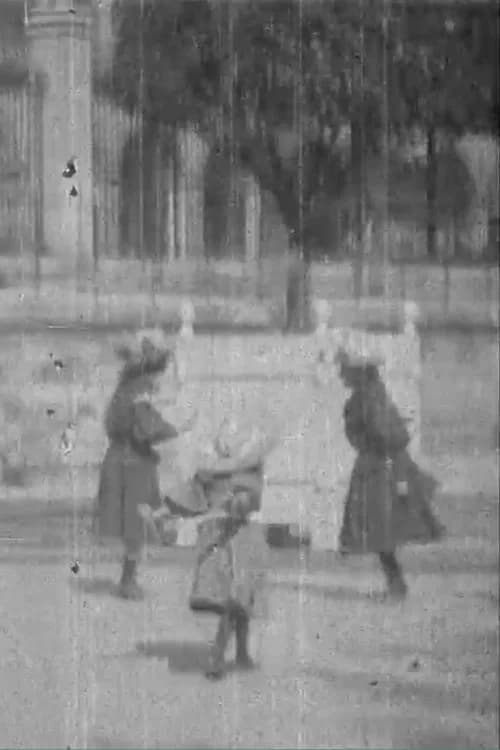 Children playing with skipping rope poster