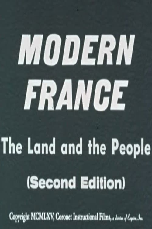 Modern France: The Land and the People (Second Edition) poster