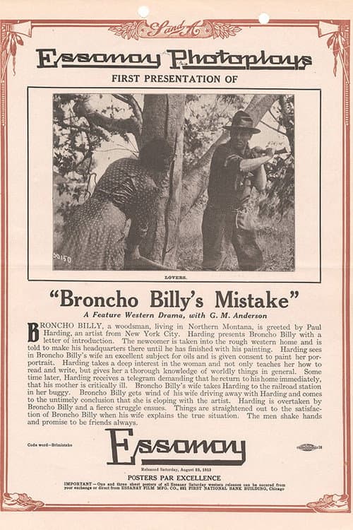 Broncho Billy's Mistake (1913) poster