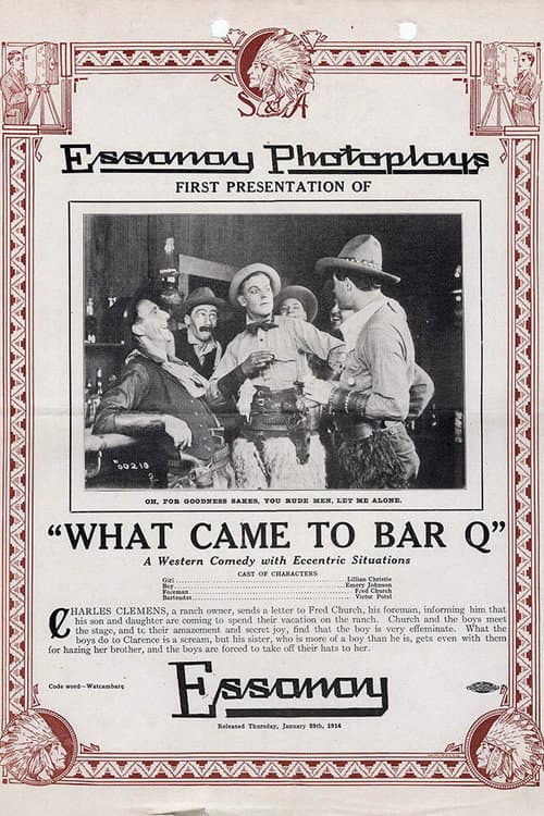 What Came to Bar Q (1914) poster